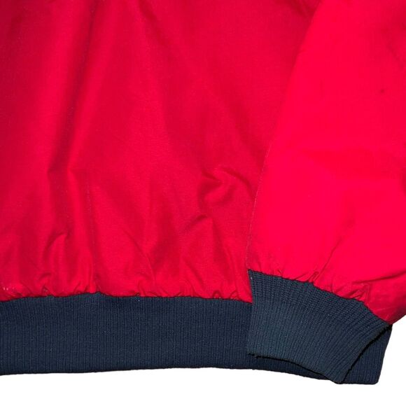 Vintage EDDIE BAUER Men's M Red Nylon Insulated Zip Up Bomber Jacket Mexico Made - Picture 6 of 6